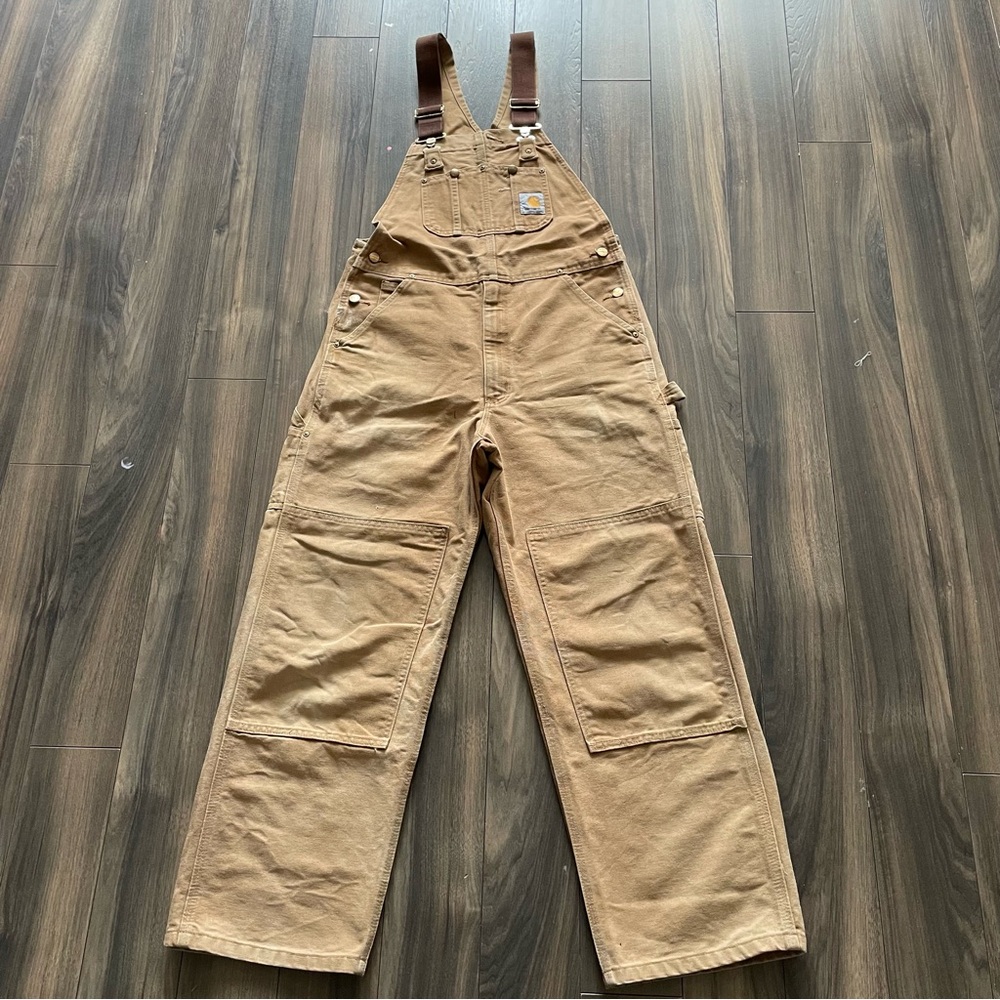 Carhartt Men’s RO1 BRN Duck Bib Overalls 34x30